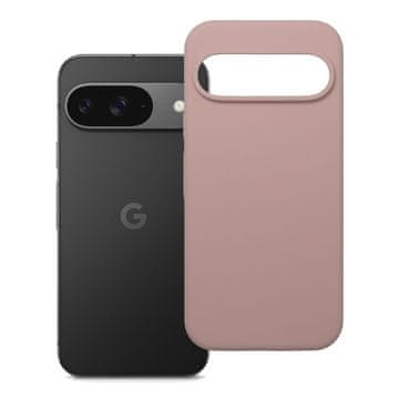 OEM Etui za Google Pixel 9 iz silikona, debeline 2 mm, v barvi pudrasto roza