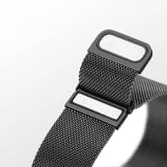 Dux Ducis DUX DUCIS magnetni pas MILANESE iz nerjavečega jekla za Apple Watch 38 / 40 / 41 mm, črn
