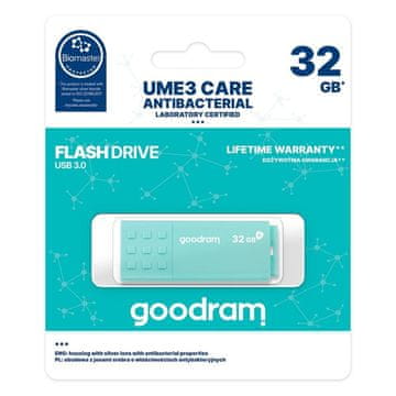 GoodRam GOODRAM ključ UME3 32 GB USB 3.2 (zaščita Biomaster)