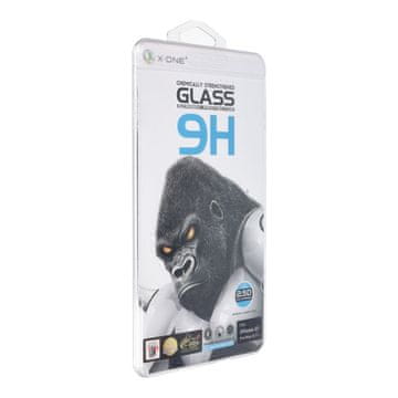 X-One Kaljeno steklo X-ONE Full Cover Extra Strong Crystal Clear – za iPhone 15 Pro Max (s celotnim lepljenjem), črno