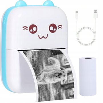 Verkgroup Mini prenosni aku. foto termični tiskalnik bluetooth moder