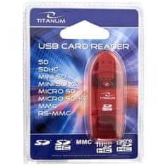 Titanum TITNAUM TA101R SDHC USB 2.0 Čitalec kartic Rdeč
