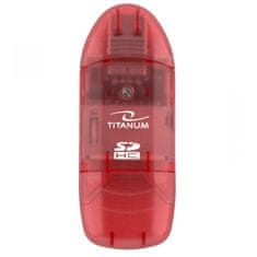 Titanum TITNAUM TA101R SDHC USB 2.0 Čitalec kartic Rdeč