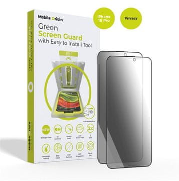 Mobile-origin Screen Guard Privacy zaščitno steklo za iPhone 16 Pro, 2 kosa (SGA-FP-i16Pro-2pk)