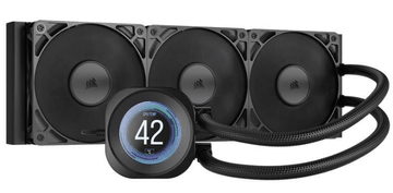 Corsair NAUTILUS vodno hlajenje za procesor, LCD, 3x 120 mm RS ventilator, PWM, črni (CW-9061033-WW)