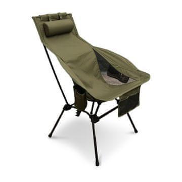 shumee Velik kamping stol OFFLANDER, zložljiv, olivno zelen