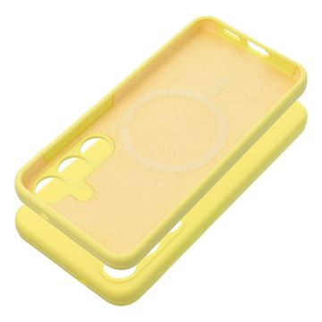 OEM Silikonski ovitek za Samsung S25 ULTRA, debeline 2 mm, združljiv z MagSafe, rumene barve