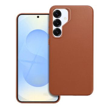 OEM Etui za Samsung S25 PLUS Leather Mag Cover, združljivo z MagSafe, rjave barve