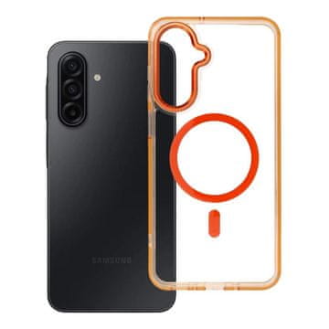 OEM Ohišje FRAME CLEAR HYBRID MAG COVER, združljivo z MagSafe, za SAMSUNG A17, oranžno