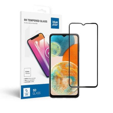 Blue Star Kaljeno steklo za Samsung Galaxy A23 5G (full glue / primerno za uporabo z ovitkom) Blue Star 5D, črno