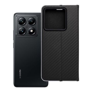 OEM Torbica LUNA Book Carbon za XIAOMI 14T Pro, črna
