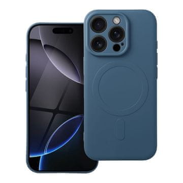 OEM SILICONE MAG COVER ovitek, združljiv z MagSafe, za iPhone 16 Pro, modre barve