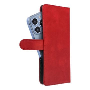 OEM Univerzalni etui za IPHONE 12 / 13 / SAMSUNG S6 / A5 2016 / XCOVER 4 / S22 / HUAWEI P8 2017 COMMON Book, velikost S, rdeč