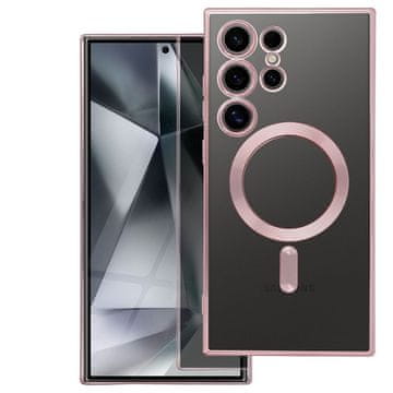 OEM Ohišje za Samsung A37 Electro Mag Cover, združljivo z MagSafe, zlato-roza