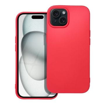 OEM Mehka torbica za iPhone 15, rdeča