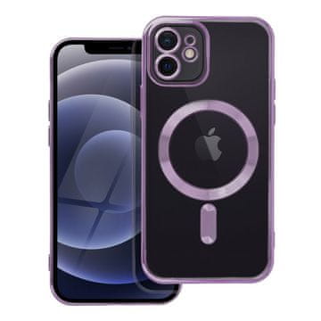 OEM Ovitek za iPhone 12 Electro Mag Cover, združljiv z MagSafe, vijoličen