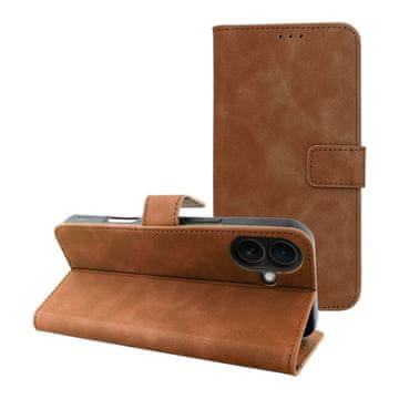 OEM TENDER Book ovitek za iPhone 16 Plus, rjav