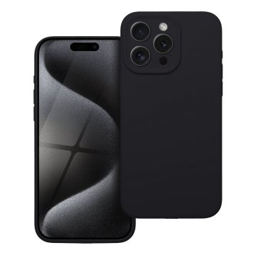 OEM Silikonski etui za iPhone 15 PRO MAX, debelina 2 mm, črn