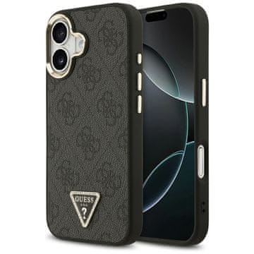 Guess GUESS ovitek za iPhone 17, združljiv z MagSafe, GUHMP17SP4GTDGMK (4G PU z logotipom v obliki trikotnika), zlato-črn