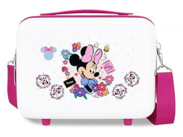 Joummabags Potovalni kozmetični kovček Minnie Mouse Flowers White, 21x29x15 cm, 9 l, 4311912
