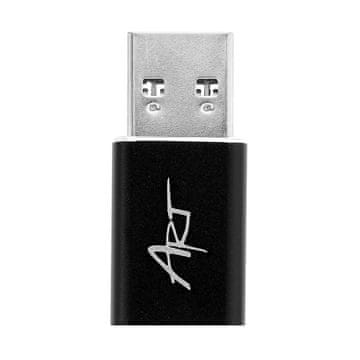 ART USB A 3.0 na USB C adapter ART C12 OTG, črn