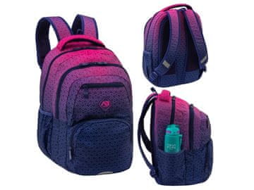 Astra ABAG Študentski nahrbtnik Hexagon Pink Ombre, AB200, 502026055