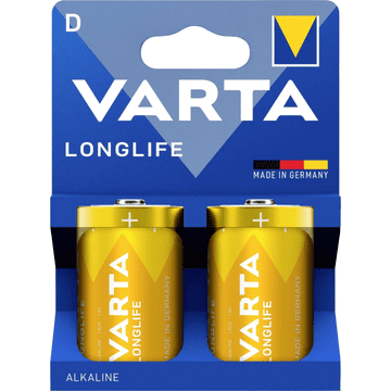 Varta VARTA alkalna baterija R20 (tip D) Longlife, 2 kos (papirna vložka)