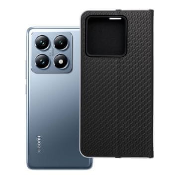 OEM Torbica LUNA Book Carbon za XIAOMI 14T, črna
