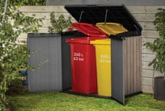 KETER Deco Horizontal Store it out vrtni zaboj, 1150 L, svetlo rjav