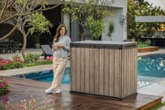 KETER Deco Horizontal Store it out vrtni zaboj, 1150 L, svetlo rjav
