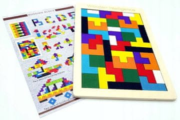Norimpex Lesene sestavljanke TETRIS LOGIČNA IGRA Montessori ECO 40 KOSOV