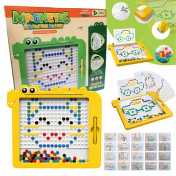 shumee MAGNETNA TABLICA z mozaikom MAGPAD Montessori XXL ŠABLONE Z DINOZAVRJI