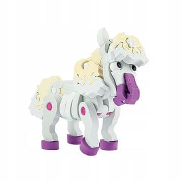 Toi Toys 3D sestavljanka iz pene KONJ PONI VELIKA 59 kosov mehka pena