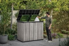KETER Deco Horizontal Store it out vrtni zaboj, 1150 L, siv