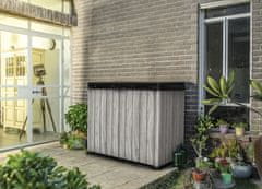 KETER Deco Horizontal Store it out vrtni zaboj, 1150 L, siv