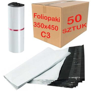 shumee Polietilenski poštni lističi Courier beli C3 350x450mm - 50 kosov.