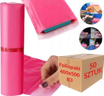 shumee Roza kurirski poliestrski paketi B3 400x500mm - 50 kosov.