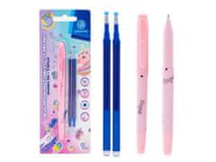 Astra AstraPEN Ups! Unicorn, 0,6 mm, modra, 2 kosa polnila, blister, 201023911
