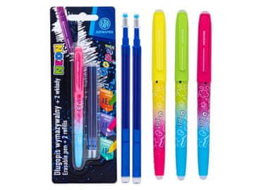 Astra AstraPEN Ups! Neon, 0,6 mm, modra, 2 kosa polnila, blister, 201023032