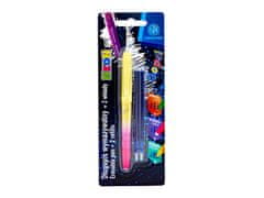 Astra AstraPEN Ups! Neon, 0,6 mm, modra, 2 kosa polnila, blister, 201023032