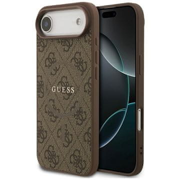 Guess GUESS etui za iPhone 17 Air, združljivo z MagSafe, GUHMP17MG4GFRW (PU 4G Ring Classic Logo), rjava