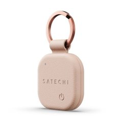 Satechi Sledilnik Satechi, združljiv z Apple Find My, v obliki ključnika iz veganske usnje ST-LKCFR v barvi desert rose