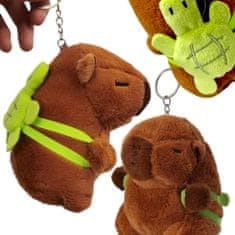 shumee PLIŠASTI OBESEK ZA KLJUČE Maskota za TORBO nahrbtnik obesek za ključe CAPYBARA z nahrbtnikom
