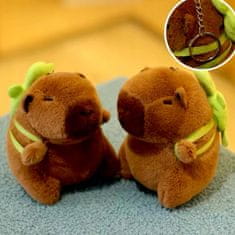 shumee PLIŠASTI OBESEK ZA KLJUČE Maskota za TORBO nahrbtnik obesek za ključe CAPYBARA z nahrbtnikom