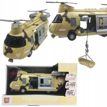 shumee Vitel za vojaški transportni helikopter, luč in zvok