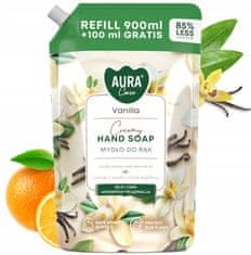 AURA AURA Care kremasto milo za roke z vonjem vanilije 1000 ml, polnilo AHS-002-003