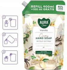 AURA AURA Care kremasto milo za roke z vonjem vanilije 1000 ml, polnilo AHS-002-003