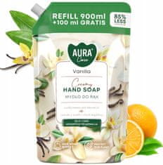 AURA AURA Care kremasto milo za roke z vonjem vanilije 1000 ml, polnilo AHS-002-003