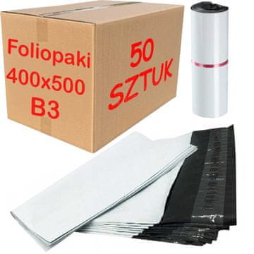 shumee Polietilenski poštni lističi Courier beli B3 400x500mm - 50 kosov.