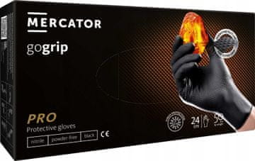shumee Nitrilne rokavice 50 kosov 11-XXL Gogrip črne barve